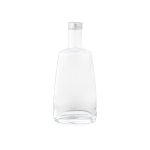 Botella de vidrio fabricada en UE con tapa plateada antigoteo 700ml color transparente
