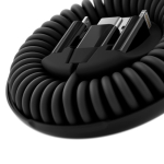 Cable de plástico reciclado todo en uno con carga rápida 60W color negro vista de detalle