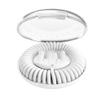 Cable de plástico reciclado todo en uno con carga rápida 60W color blanco segunda vista