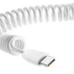 Cable de plástico reciclado todo en uno con carga rápida 60W color blanco segunda vista de detalle