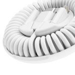 Cable de plástico reciclado todo en uno con carga rápida 60W color blanco vista de detalle