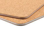 Panel de corcho natural rectangular de doble cara fabricado en Europa color natural vista de detalle