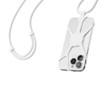 Lanyard de nailon ajustable hasta 150cm para colgar el móvil color blanco segunda vista