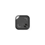 Localizador compacto de plástico reciclado para el uso diario color negro vista frontal