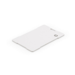 Localizador ultrafino de plástico reciclado para cartera o llavero color blanco