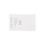 Localizador ultrafino de plástico reciclado para cartera o llavero color blanco vista trasera