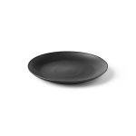 Plato llano de cerámica con acabado mate fabricado en Europa color negro