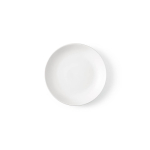 Plato de cerámica para postres con acabado mate fabricado en Europa color blanco vista frontal