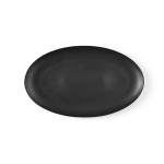 Bandeja de cerámica mate pasa servir alimentos fabricada en Europa color negro vista frontal