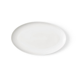 Bandeja de cerámica mate pasa servir alimentos fabricada en Europa color blanco vista frontal