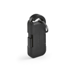 Cargador portátil llavero de plástico reciclado ultracompacto 1.000mAh color negro