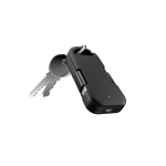Cargador portátil llavero de plástico reciclado ultracompacto 1.000mAh color negro cuarta vista