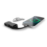 Cargador portátil llavero de plástico reciclado ultracompacto 1.000mAh color negro quinta vista