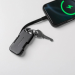 Cargador portátil llavero de plástico reciclado ultracompacto 1.000mAh color negro sexta vista