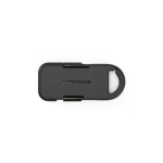 Cargador portátil llavero de plástico reciclado ultracompacto 1.000mAh color negro vista frontal