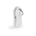 Cargador portátil llavero de plástico reciclado ultracompacto 1.000mAh color blanco