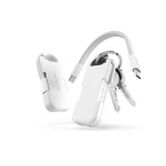 Cargador portátil llavero de plástico reciclado ultracompacto 1.000mAh color blanco cuarta vista