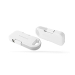 Cargador portátil llavero de plástico reciclado ultracompacto 1.000mAh color blanco sexta vista