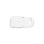 Cargador portátil llavero de plástico reciclado ultracompacto 1.000mAh color blanco vista frontal