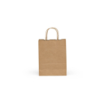 Bolsa de papel kraft reciclado con certificación FSC 115g/m² color natural vista trasera