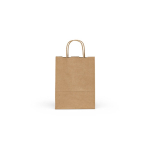 Bolsa de papel kraft reciclado con certificación FSC 115g/m² color natural vista frontal