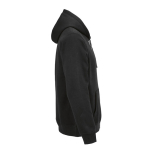 Sudadera de algodón orgánico unisex con capucha 300g/m² color negro segunda vista