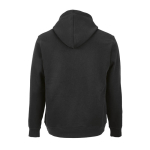 Sudadera de algodón orgánico unisex con capucha 300g/m² color negro vista trasera