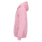 Sudadera de algodón orgánico unisex con capucha 300g/m² color rosa tercera vista