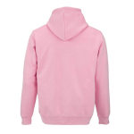 Sudadera de algodón orgánico unisex con capucha 300g/m² color rosa vista trasera