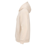 Sudadera de algodón orgánico unisex con capucha 300g/m² color beige tercera vista
