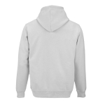 Sudadera de algodón orgánico unisex con capucha 300g/m² color gris claro vista trasera