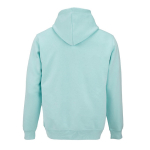 Sudadera de algodón orgánico unisex con capucha 300g/m² color verde claro vista trasera