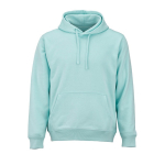 Sudadera de algodón orgánico unisex con capucha 300g/m² color verde claro vista frontal