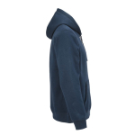 Sudadera de algodón orgánico unisex con capucha 300g/m² color azul marino segunda vista