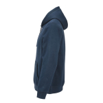 Sudadera de algodón orgánico unisex con capucha 300g/m² color azul marino tercera vista