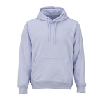 Sudadera de algodón orgánico unisex con capucha 300g/m² color azul pastel vista frontal