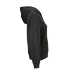 Sudadera de algodón orgánico para mujer con capucha 300g/m² Bondi color negro segunda vista