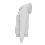 Sudadera de algodón orgánico para mujer con capucha 300g/m² Bondi color gris claro tercera vista
