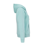 Sudadera de algodón orgánico para mujer con capucha 300g/m² Bondi color verde claro segunda vista