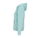 Sudadera de algodón orgánico para mujer con capucha 300g/m² Bondi color verde claro tercera vista