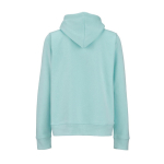 Sudadera de algodón orgánico para mujer con capucha 300g/m² Bondi color verde claro vista trasera