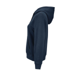 Sudadera de algodón orgánico para mujer con capucha 300g/m² Bondi color azul marino tercera vista