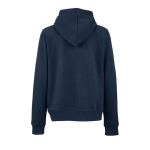 Sudadera de algodón orgánico para mujer con capucha 300g/m² Bondi color azul marino vista trasera