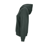 Sudadera de algodón orgánico para mujer con capucha 300g/m² Bondi color verde oscuro tercera vista