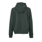 Sudadera de algodón orgánico para mujer con capucha 300g/m² Bondi color verde oscuro vista trasera