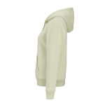 Sudadera de algodón orgánico para mujer con capucha 300g/m² Bondi color verde pastel tercera vista