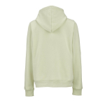 Sudadera de algodón orgánico para mujer con capucha 300g/m² Bondi color verde pastel vista trasera