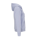 Sudadera de algodón orgánico para mujer con capucha 300g/m² Bondi color azul pastel segunda vista