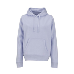 Sudadera de algodón orgánico para mujer con capucha 300g/m² Bondi color azul pastel vista frontal