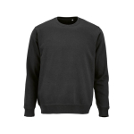 Sudadera de algodón orgánico unisex de felpa cepillada 300g/m² Waikiki color negro vista frontal